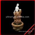 Stone Carved Mermaid Scultpure Wall Waterfall Fountains YL-W077